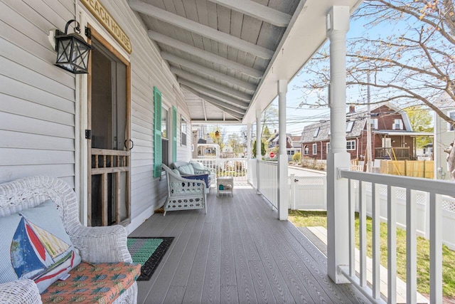 15 Longwood Ave, Old Orchard Beach, ME 04064 - deck featuring covered porch