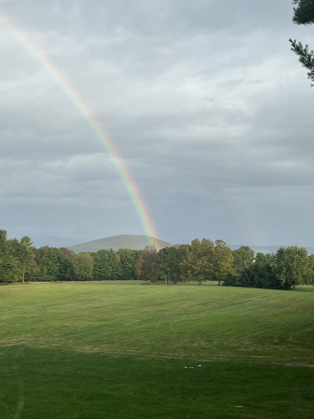 view of property's community featuring a yard