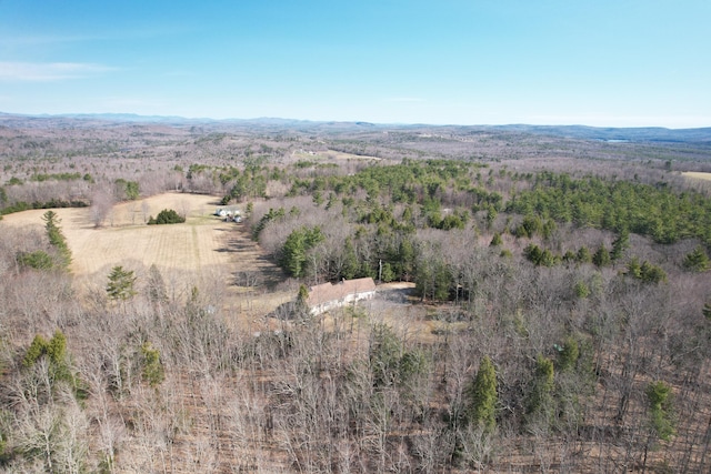 bird's eye view with a forest view