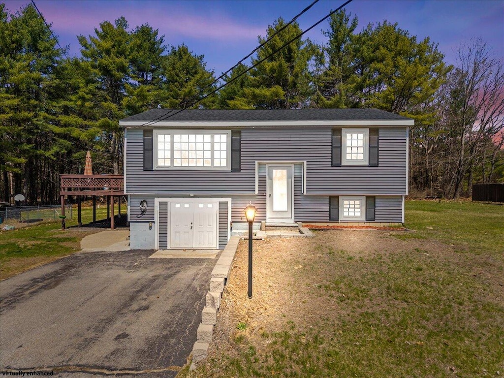 1 Cutler Ridge Rd, Limington, ME 04049 - raised ranch with a front yard and a deck