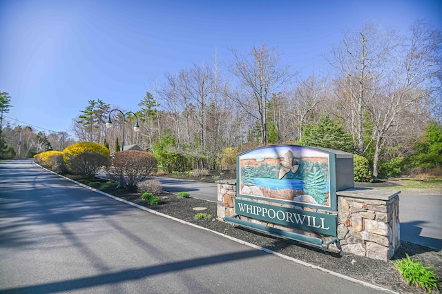 view of community sign