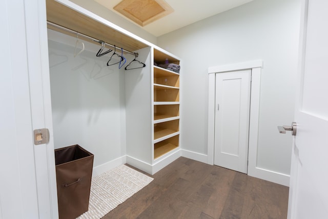 3 Bogue Chitto Ln Unit 1, Bar Harbor, ME 04609 - spacious closet featuring wood finished floors and attic access
