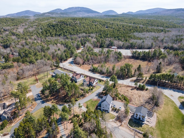 3 Bogue Chitto Ln Unit 1, Bar Harbor, ME 04609 - aerial view featuring a mountain view and a wooded view