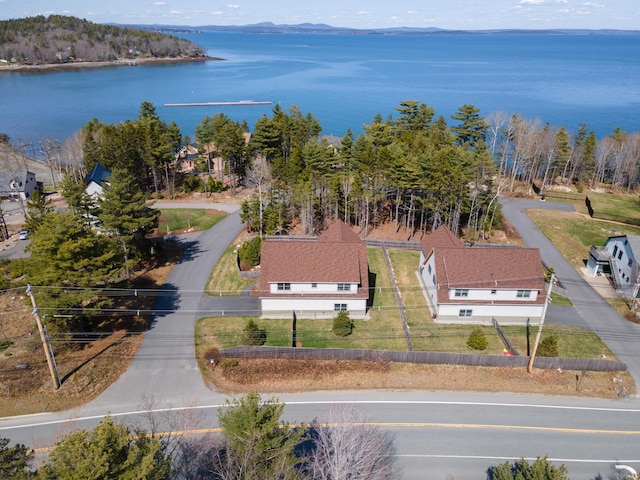 3 Bogue Chitto Ln Unit 1, Bar Harbor, ME 04609 - drone / aerial view featuring a water view