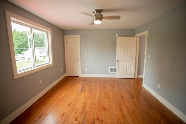 16 Main St, Bradley, ME 04411 - spare room featuring light wood-style floors and a ceiling fan