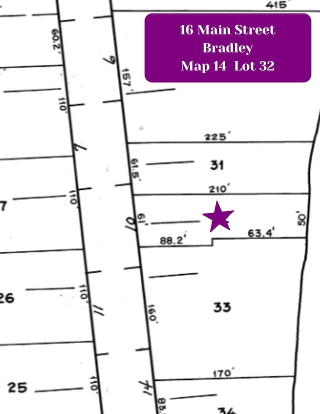 16 Main St, Bradley, ME 04411 - map of parcels