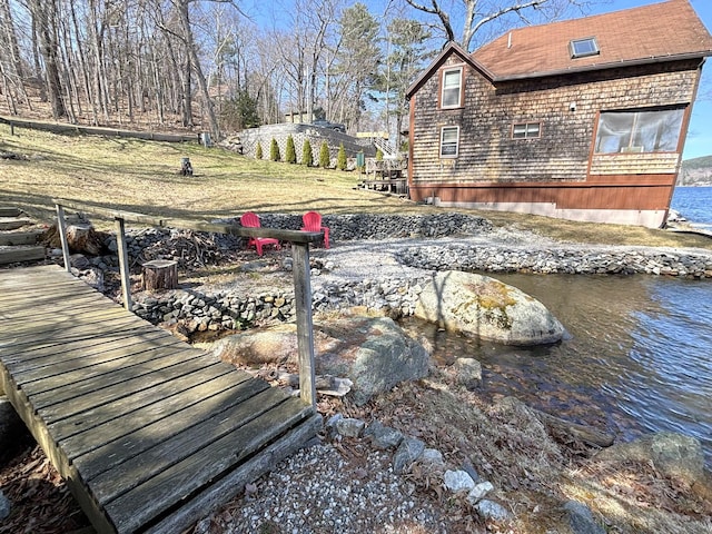 81 Shore Dr, Sabattus, ME 04280 - dock with a water view