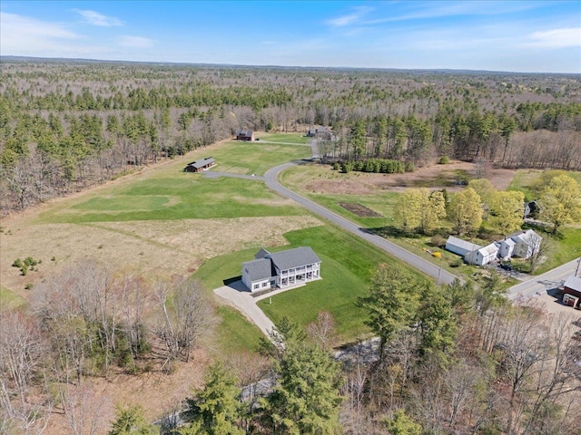 66 Grant Rd, Saco, ME 04072 - drone / aerial view featuring a forest view