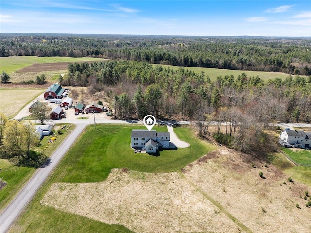 66 Grant Rd, Saco, ME 04072 - bird's eye view with a wooded view