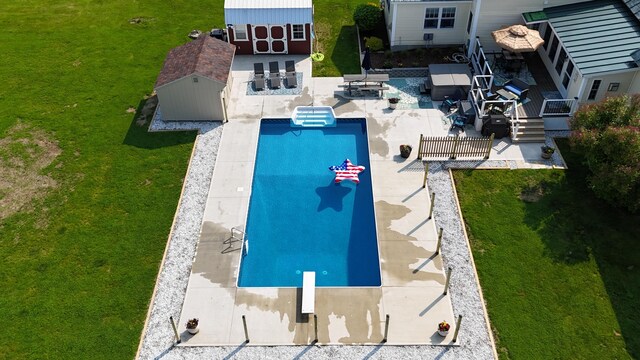 219 Middle Rd, Skowhegan, ME 04976 - aerial view of property and surrounding area with a pool area