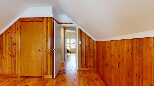 134 Saco St, Westbrook, ME 04092 - additional living space featuring lofted ceiling and light wood-type flooring