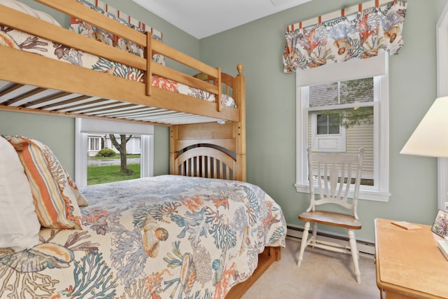 454 Post Rd Unit 456, Wells, ME 04090 - bedroom featuring a baseboard heating unit and carpet