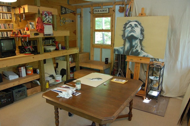 view of home office