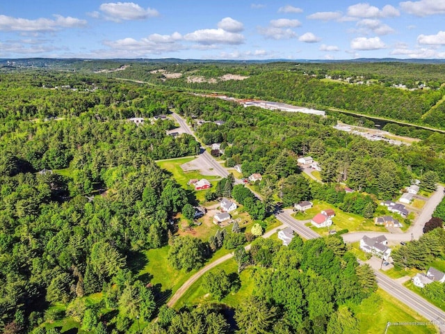 aerial view with a forest view
