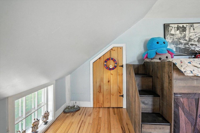 817 Riverside Dr, Augusta, ME 04330 - bonus room featuring vaulted ceiling and hardwood / wood-style floors