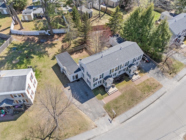 bird's eye view with a residential view