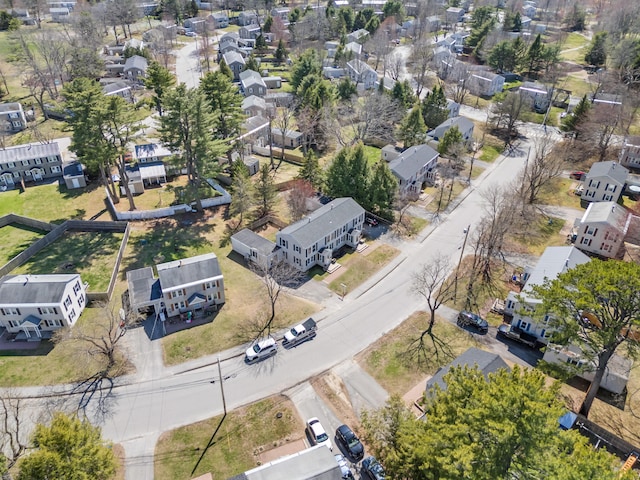 aerial view with a residential view