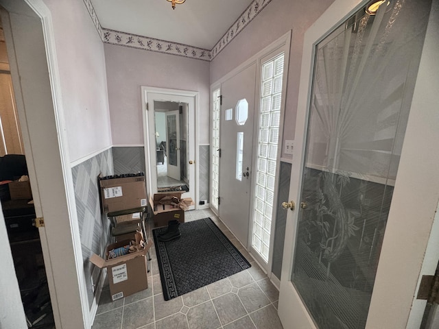 view of tiled entrance foyer