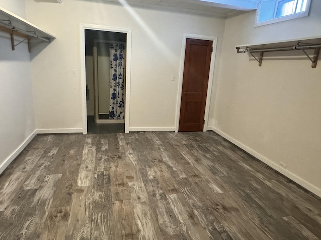 interior space with wood finished floors
