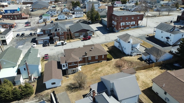 aerial view with a residential view