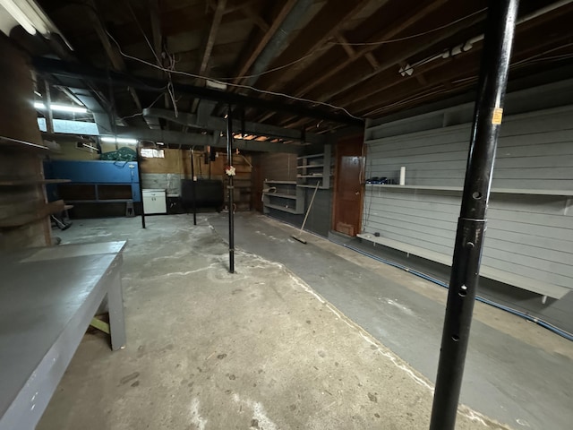 unfinished basement with heating fuel