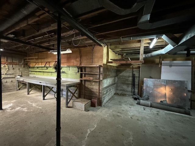 view of basement