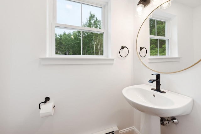 LOT87-1-2 Drown Rd, Alfred, ME 04002 - bathroom featuring baseboards and a sink