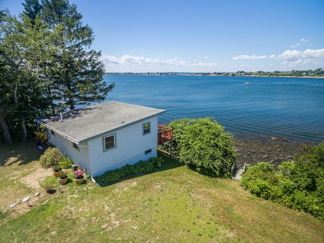 43 W Shore Rd, Harpswell, ME 04003 - birds eye view of property featuring a water view