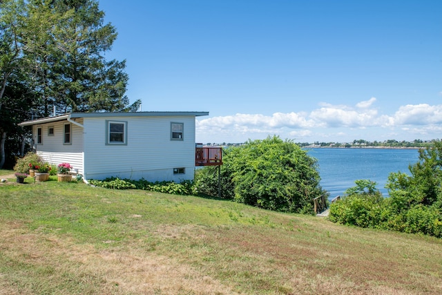 43 W Shore Rd, Harpswell, ME 04003 - exterior space featuring a yard and a water view