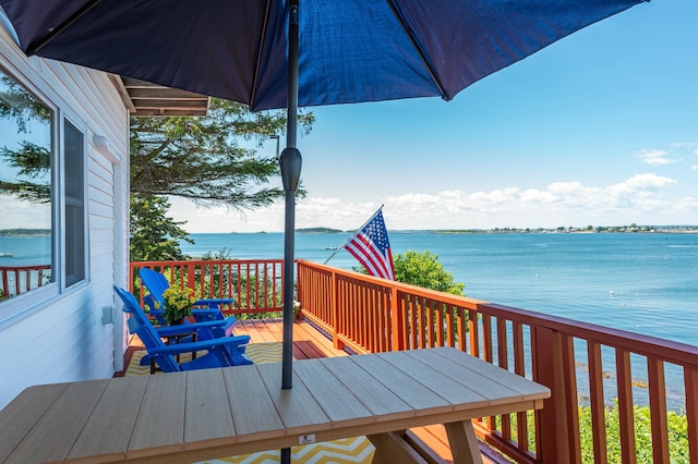 43 W Shore Rd, Harpswell, ME 04003 - deck featuring a water view