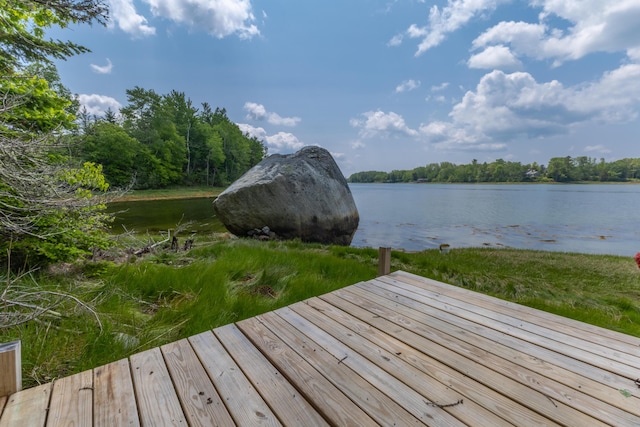 52 Boulder Cove Way, Lamoine, ME 04605 - dock area featuring a water view