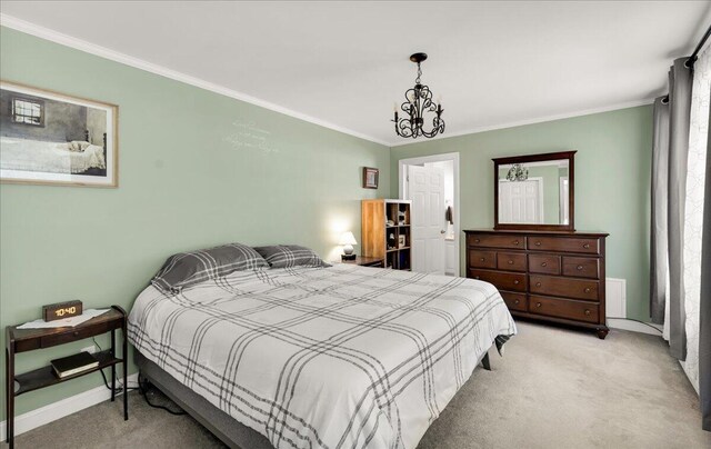 95 The Woods Rd, Union, ME 04862 - carpeted bedroom with crown molding and baseboards