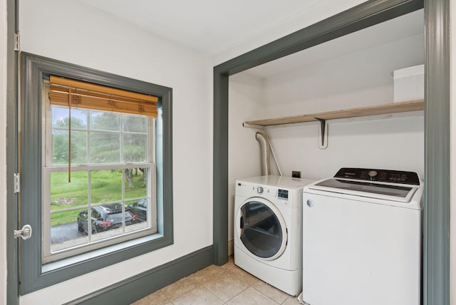 1228 Long Plains Rd, Buxton, ME 04093 - laundry room featuring washer and dryer and light tile patterned flooring