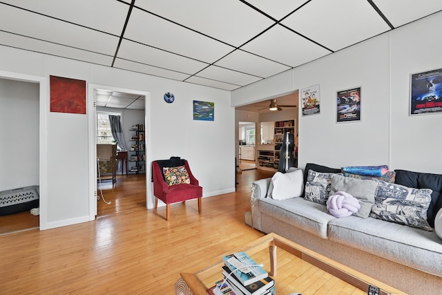 107 Northern Ave, Augusta, ME 04330 - living room with baseboards, plenty of natural light, light wood-type flooring, and ceiling fan