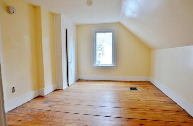 28 Cutts St, Biddeford, ME 04005 - bonus room featuring hardwood / wood-style flooring and lofted ceiling