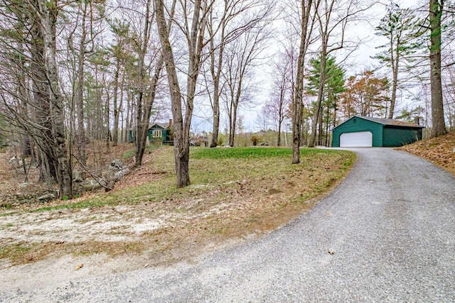 view of road with driveway