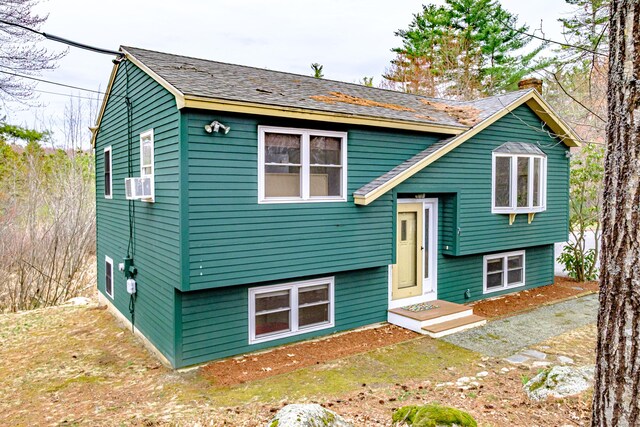 bi-level home with cooling unit