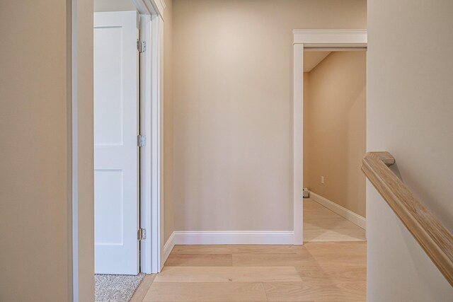48 Highland Ave, Scarborough, ME 04074 - corridor with baseboards and light wood-style flooring