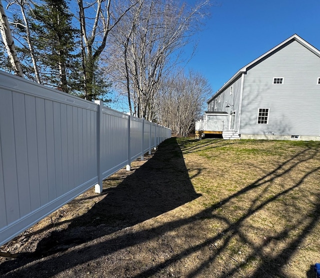 48 Highland Ave, Scarborough, ME 04074 - view of yard featuring fence and a deck