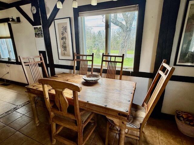 1361 Pleasant St, Blue Hill, ME 04614 - view of tiled dining room