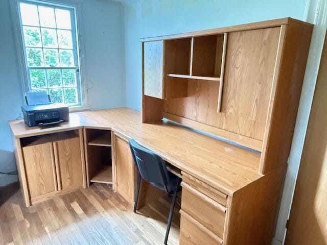 1361 Pleasant St, Blue Hill, ME 04614 - unfurnished office featuring built in study area, plenty of natural light, and light wood-style floors