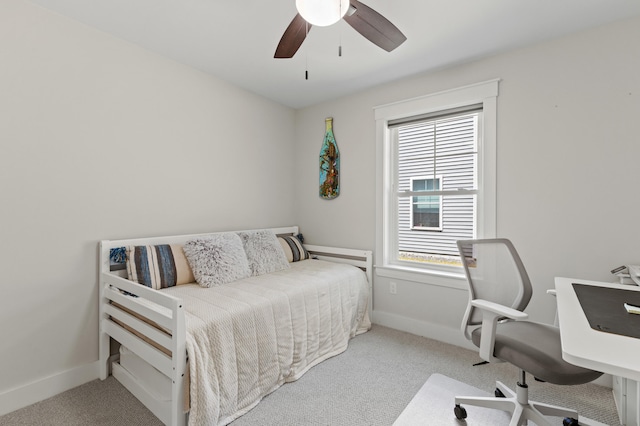 31 Neptune Dr, Brunswick, ME 04011 - bedroom featuring baseboards, carpet flooring, and a ceiling fan