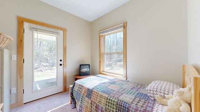 295 Cobb Hill Rd, Otisfield, ME 04270 - bedroom with carpet flooring and access to exterior