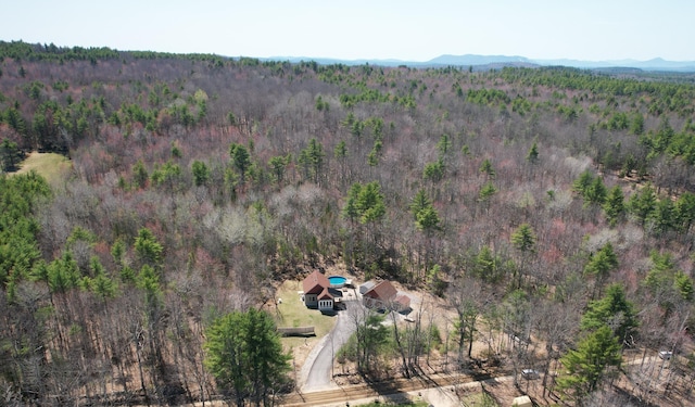 295 Cobb Hill Rd, Otisfield, ME 04270 - birds eye view of property with a wooded view