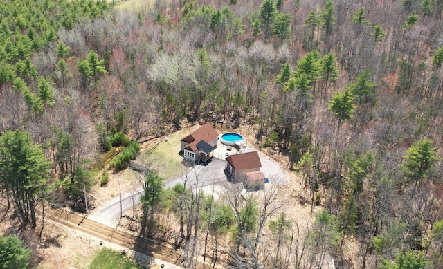 295 Cobb Hill Rd, Otisfield, ME 04270 - aerial view with a wooded view