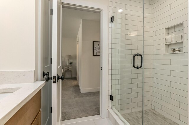 37 Cascade Cir Unit 26, Kennebunk, ME 04043 - full bath featuring a shower stall and vanity