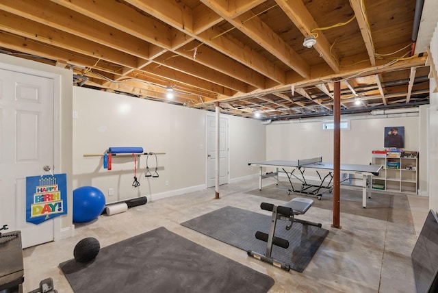 view of workout room