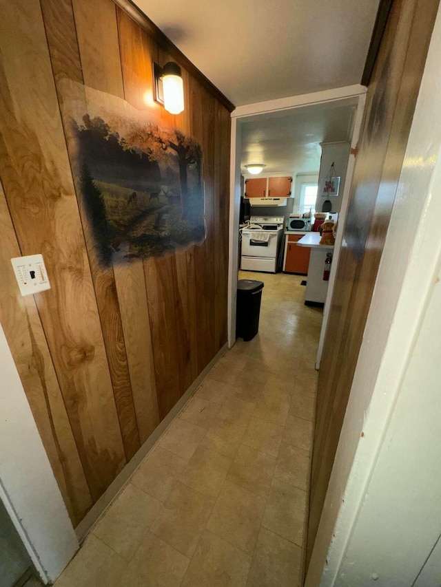 101 Mechanic St, Presque Isle, ME 04769 - hall with light floors and wooden walls