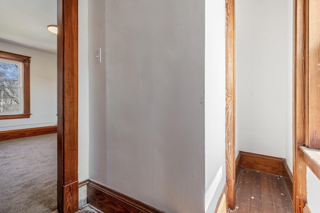 hallway with baseboards