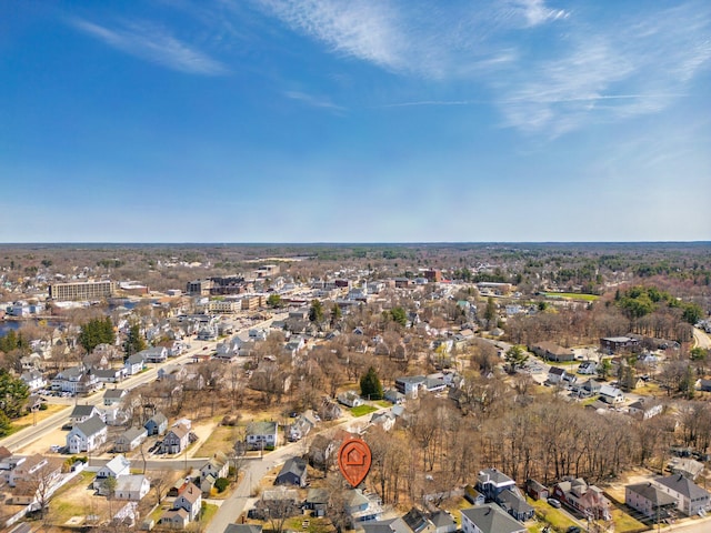 aerial view with a residential view